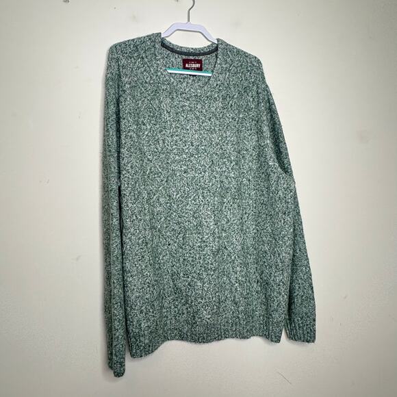 Alesbury Cable Knit Crewneck Pullover Sweater in Jungle Green NWT Size 2XL - Picture 3 of 9